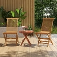 thumbnail image 4 of Costway 2 PCS Patio Folding Chair Indonesia Teak High Back Dining Slatted Seat Portable Outdoor, 4 of 9