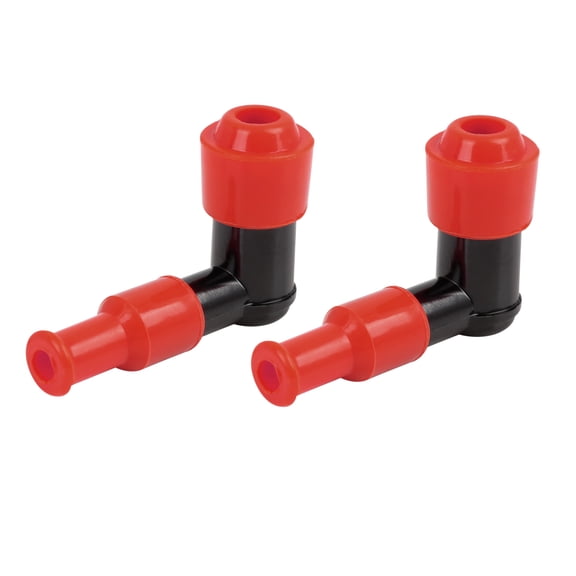 Spark Plug Cap Waterproof Non Resistor 90 Degree Black Red for CG125 GN125 WY125 CD110 Motorcycle Dirt Bike 2pcs