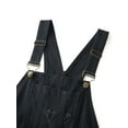 thumbnail image 3 of Rdhnmea Women Denim Bib Overalls Washed Ripped Baggy Flared Jean Jumpsuit, 3 of 9