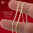 thumbnail image 4 of Ioka - 14K Tri Color Solid Gold 1.5mm Valentino Chain Necklace with Spring Ring Clasp - 16", 4 of 11