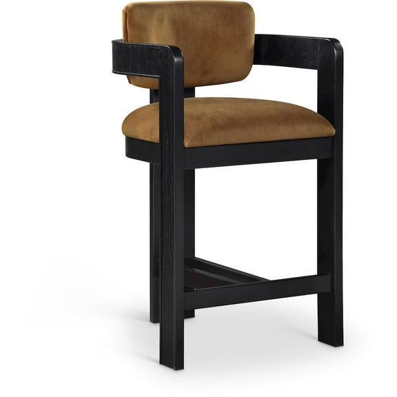 Meridian Furniture Sacha Saddle Velvet Stool