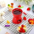thumbnail image 4 of 4 Pcs Fondue Pot Set Mini Melting Bowl Set with 16 Pcs Mini Forks for Cheese, Chocolate, Tapas, Butter and Caramel (Red), 4 of 12
