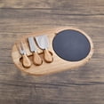 thumbnail image 3 of CGI 3 Piece Cheese Set Slate & Wood Board with Handles, 3 of 3