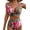 Brown, variant on Eytino Bikinis for Women High Waisted Bathing Suits Two Piece Twist Front Swim Top Lily Print Swimsuits Swimming Color Block Swimwear