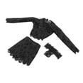 thumbnail image 4 of de abrazadera de 3x 1/6 de tapa y cadera, ropa de muñeca hecha a mano, prenda de ropa en miniatura para figuras de 12 pulgadas. Vestido corporal Negro, 4 of 8