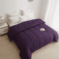 thumbnail image 4 of BedTreat Down Alternative Comforter with Corner Tabs - All Season Quilted King Size 240 GSM Purple Comforter, Machine Washable Microfiber Bedding, 4 of 7