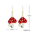 thumbnail image 2 of Boucles d'Oreilles Champignon pour Femmes Mignon et Délicat Émail Plaqué Or Simulation Champignon Rouge Frais Bijou Cadeau, 2 of 5