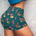 thumbnail image 2 of Sikiie Frog and Mushrooms Print Workout Shorts Women Scrunch Butt Gym Shorts Seamless High Waist Tummy Control Yoga Biker Athletic Shorts, 2 of 5