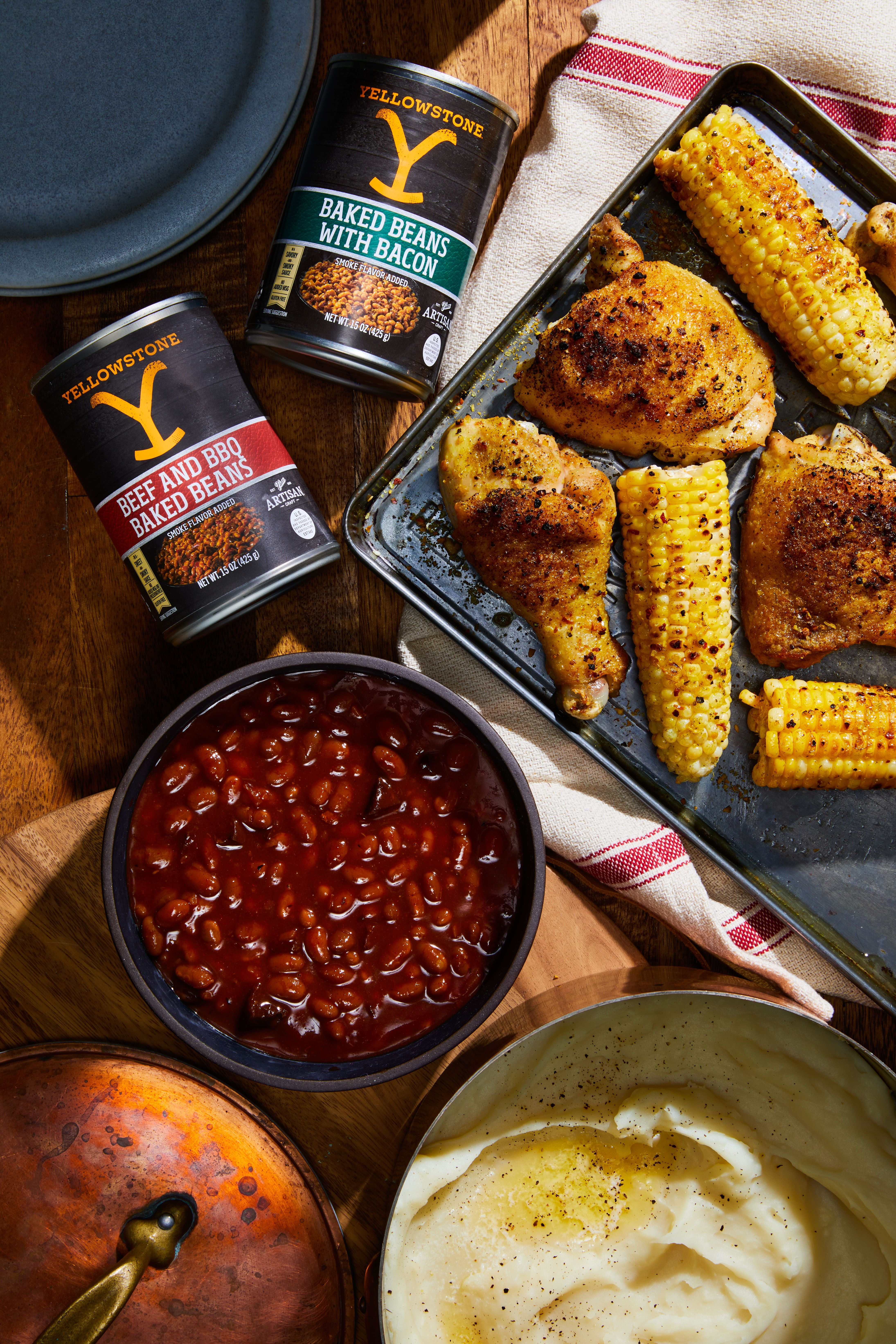 (4 pack) Yellowstone Brand Beef and Baked Beans in Barbeque Sauce, 15 oz. Can. Canned Beans. No Added MSG. Allergen Contained Is Soy.