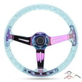 thumbnail image 2 of Acrylic Steering Wheel, 14in Diameter Compatible with Most Standard Wheel Adapters, Smooth Texture, Stylish and Luxurious Design, Strong Repairability, for Car Racing ATV Kart UTV,, 2 of 7