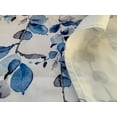 thumbnail image 5 of Watercolor Blue Leaves Window Valance for Bedroom Living Room, Grey Leaf Vine Plant Curtains Valanes for Windows, 3" Rod Pocket Window Treatment for Season Home Decorations, 54 x 18 Inch, 1 Panel, 5 of 6