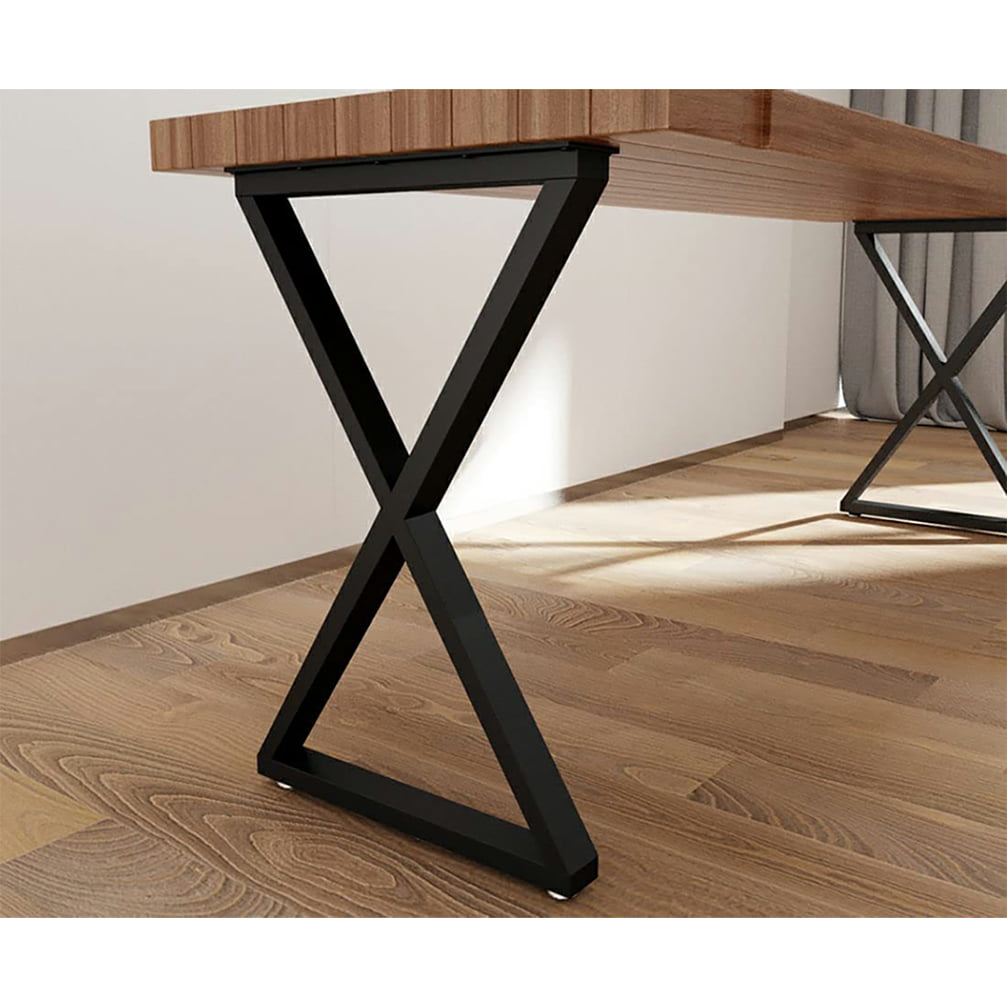 Metal Table Legs Set of 4 Black Heavy Duty for Industrial Home Office Desk Leg 