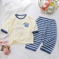 thumbnail image 2 of Toddler Pajamas Rayon Made From Bamboo 2 Piece Long Sleeve Pajama Set Kids Pajamas Boys Girls Snug Fit Pjs Set,bedtime 6-12 Months 12-24 Months 2t 3t 4t 5t 6t 7t 8t 9t Children Blue 2-3 Years, 2 of 4