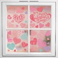 thumbnail image 6 of HuiXinOu Heart Static Cling Window Decals, Valentine's Day Wall Door Decoration, Removable Reusable Love Background Stickers for Home Office Party, 6 of 6