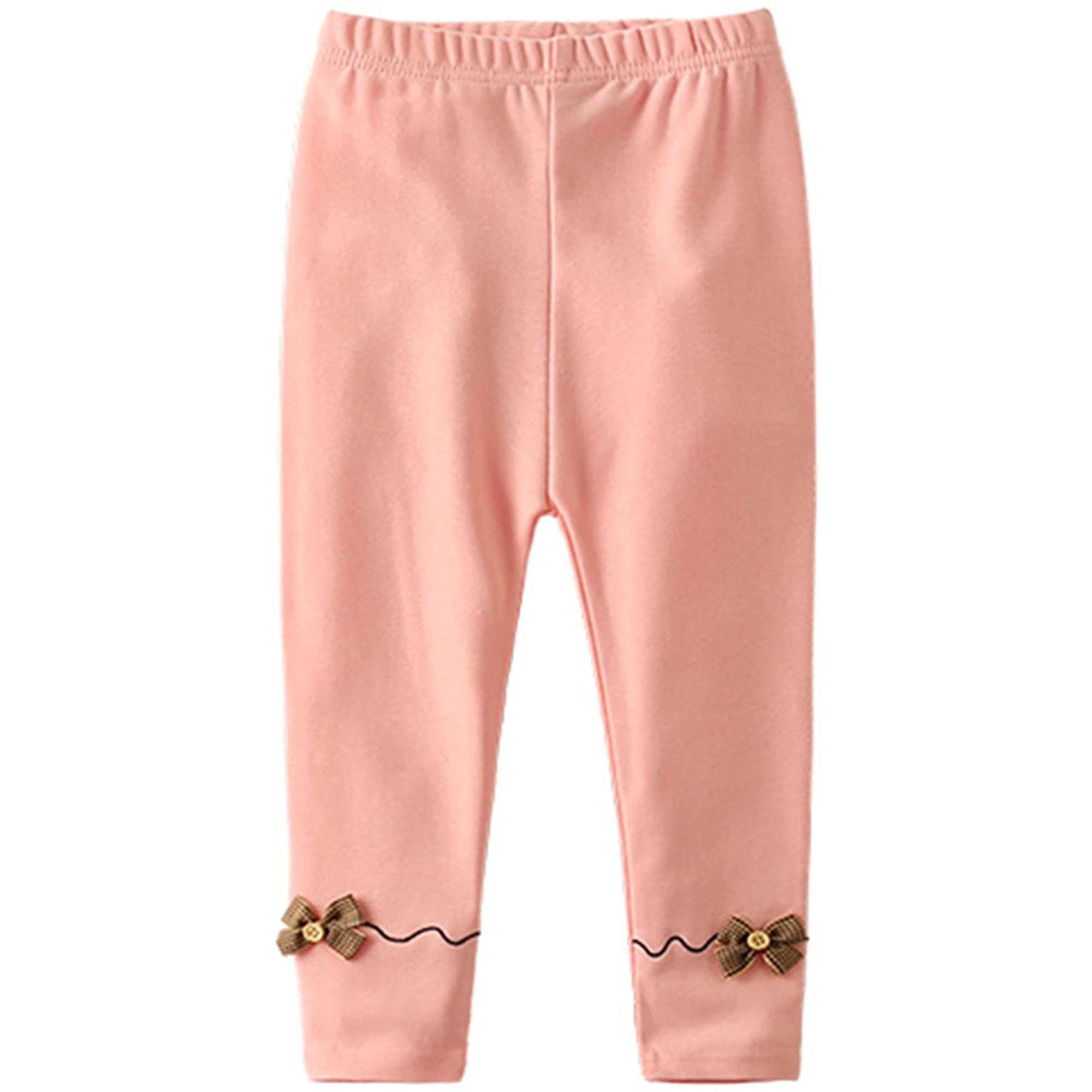 StylesILove Girls Soft Cotton Embellished Ribbon Jersey Leggings