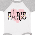 thumbnail image 4 of Inktastic Paris Pink Heart Eiffel Tower with Flowers Boys or Girls Baby Bodysuit, 4 of 5