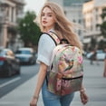 thumbnail image 4 of Psesaysky Hummingbird Pink Floral Trippy Mushroom Backpack Kids School Bag, Cartoon Butterfly Snail BookBags 4 Pcs Lunch Box Water Bottle Carrier Bag, Starry Girls Boys Large Capacity Rucksack, 4 of 7