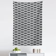 thumbnail image 1 of Abstract Tapestry, Monochrome Stripes Oval Shapes Geometric Illustration Minimalist Modern Art, Fabric Wall Hanging Decor for Bedroom Living Room Dorm, 5 Sizes, Black and White, by Ambesonne, 1 of 1