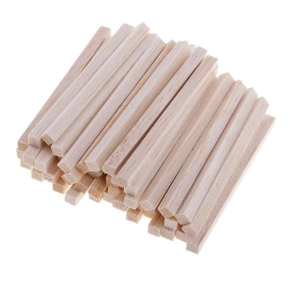 50 Pcs Tige de Balsa Carrée Non Finie pour Artisanat en Bois 8cm 80mm