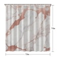 thumbnail image 5 of White Rose Gold Marble Pattern Shower Curtain 72"x72" ,Bathroom Decorative Shower Curtains Set with 12 Hooks,Modern Waterproof Washable Shower Curtain, 5 of 6