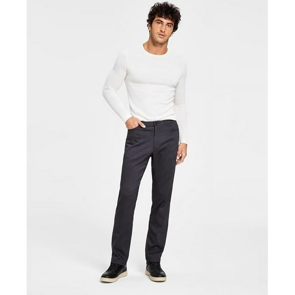 Tommy Hilfiger Men’s Th Flex Modern Fit Four-Pocket Twill Pants, Charcoal, 36×29