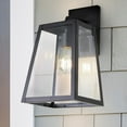 thumbnail image 5 of JONATHAN Y Pasadena 9" Iron/Glass Modern Industrial Angled LED Outdoor Sconce, Black, 5 of 9