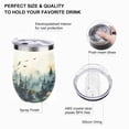 thumbnail image 3 of GZHJMY 1 Pcs Egg Cup, Ink and Colour Forest 304 Stainless Steel Vacuum Insulated Cup, U-Shaped Red Wine Cup Eggshell Cup, 3 of 6