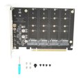 thumbnail image 1 of Adapter Card, Excellent Performance SSD To PCIE X16 Dual M.2 PCIE Adapter  For Computers PH44, 1 of 8
