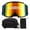 Black Frame Red Lens, variant on BOKYAN Adult Ski Goggles Double Layer Anti Fog Large Field Cylindrical Snow Goggles Windproof Climbing Glasses Red Frame Grey Lens Durable Sport Eyewear 7.87x5.12x5.12 Inches / 20x13x13 cm 9.5 oz
