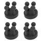 thumbnail image 1 of 4 soportes de silicona para cepillos de dientes, autoadhesivos, multifuncionales, para baño, cocina, oficina, color negro, 3,51 x 3,51 x 3,51 cm., 1 of 8