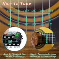 thumbnail image 3 of Afinador de guitarra con clip para guitarra, violín, bajo, ukelele cromático con púas (afinador, 3 of 5