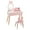 Pink, variant on Gymax Kid Vanity Set Makeup Table Stool with Drawer Shelf Wood Leg Rabbit Mirror White