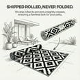 thumbnail image 4 of FH Home Outdoor Rug - Reversible - Indoor Use, Kids Room, Mudroom - Stain Resistant, Easy to Clean Weather Resistant Floor Mats - Aztec - Black/White (3 ft x 5 ft), 4 of 9