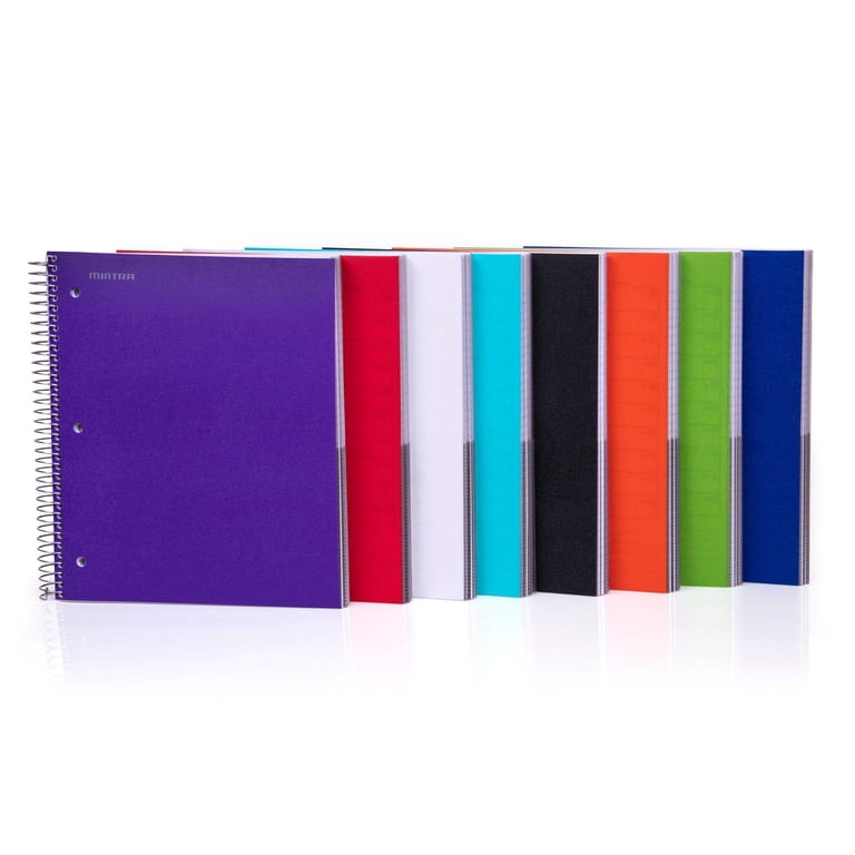 Mintra Office 5-Subject Spiral Notebook, 200 Sheets, Blue photo 7