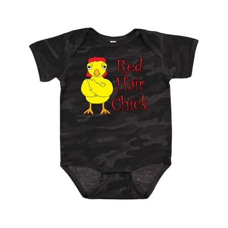 

Inktastic Red Hair Chick Text Gift Baby Girl Bodysuit