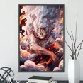 thumbnail image 3 of Póster autoadhesivo de One Piece Luffy Gear 5, papel tapiz de dibujos animados, decoración del hogar, pintura de Zoro, arte de pared de anime, sangre caliente clásica, 3 of 5