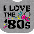 thumbnail image 4 of Inktastic I Love the '80s-musical Notes Boys or Girls Baby Bib, 4 of 4