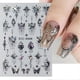 thumbnail image 1 of 3D Holographic Black Butterfly Nails Slider Laser Self-adhesive Decals Dark Castle Tassels Designs Manicure Stickers Decor, 1 of 5