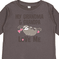 thumbnail image 4 of Inktastic Grandma and Grandpa Love Me Sloth Girls Long Sleeve Toddler T-Shirt, 4 of 5
