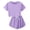 A346-Purple, variant on NIEWTR 2Pcs Summer Outfits Set for Toddler Girls - Flower Short Sleeve T-Shirt & Shorts for Gift Summer Outfits Girls' Clothing Set Shorts Set Pink 13-14 Years