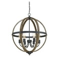 thumbnail image 3 of Trade Winds Lighting 6-Light Pendant Light In Wood And Black, 3 of 6