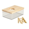 thumbnail image 3 of Caja de baño de arena transparente para hámster, inodoro para mascotas y contenedor de arena para erizos y ardillas. L, 3 of 9