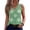 #02Green, variant on Women's V Neck Sleeveless Tank Tops Boho Floral Print Casual T Shirts for Summer Vacation and Daily Wear #02Red S