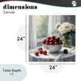 thumbnail image 4 of Stupell Industries Traditional Cherries & Flowers Still Life Canvas Art, 24 x 24, by Lettered and Lined, 4 of 8
