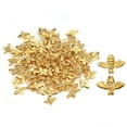 thumbnail image 4 of Calcomanías para uñas doradas y plateadas, 100 unidades/bolsa, pegatinas de abejas de metal 3D para decoración de uñas, herramientas de manicura, uso práctico, 4 of 14