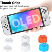 Dockable Hard PC Protective Case for Nintendo Switch OLED Model (2021).  with Comfortable TPU Joy-Con Grip Covers and 6 Thumb Stick Caps. Offers 360° Protection, Shock Absorption