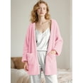 thumbnail image 2 of DAKIMOE Sleep Cardigans Robe Bed Jackets for Women Cozy Sherpa Coat House Jacket Loose Oversized Fleece Fuzzy Outwear, S-XXL, 2 of 8