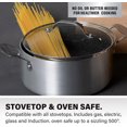 thumbnail image 3 of Granitestone 7 Quart Silver Nonstick Stock Pot with Lid Cookware, Oven & Dishwasher Safe, 3 of 6