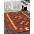 thumbnail image 3 of Ahgly Company Machine Washable Indoor Square Contemporary Neon Red Area Rugs, 9' Square, 3 of 7
