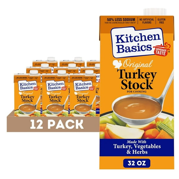 Original Turkey Stock, 32 oz Carton, (Pack of 12)